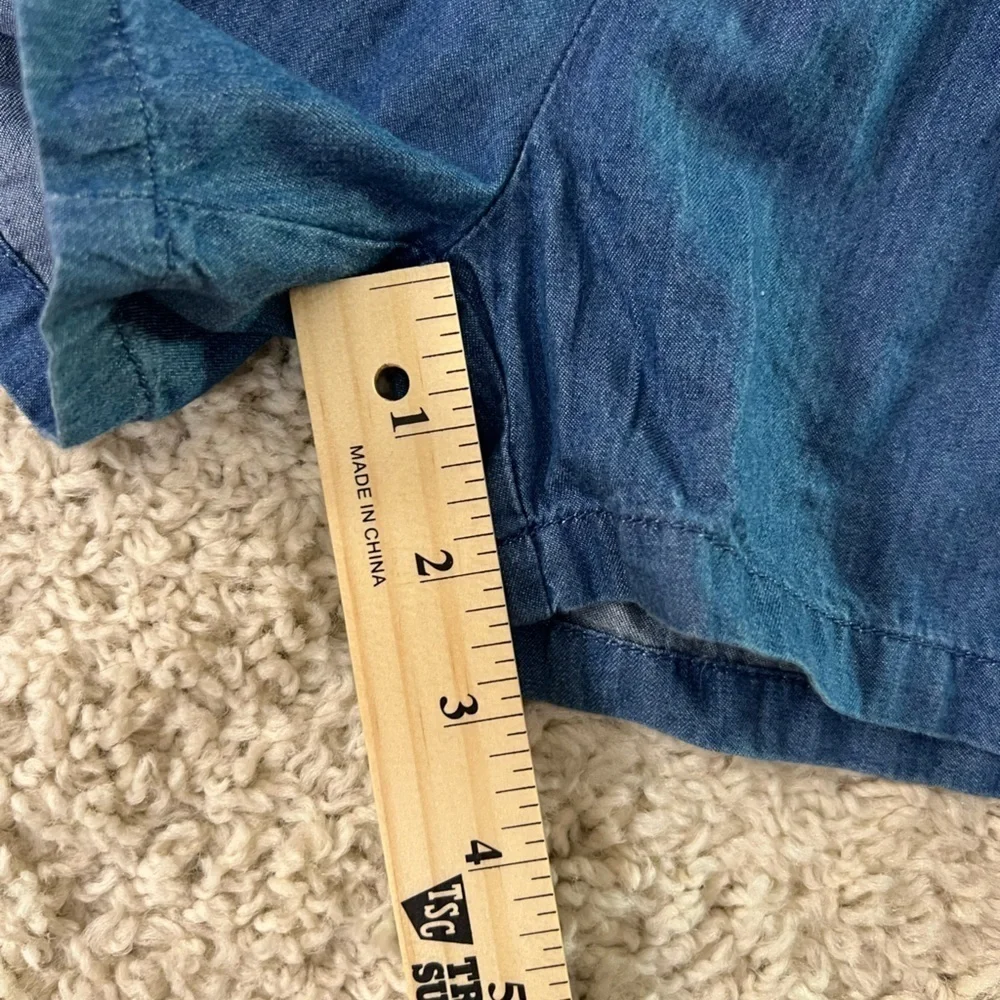 Kids Size 6 Jessica Simpson Blue Denim Romper NWT